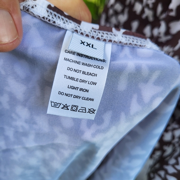 Women's XL Coffee Two Piece Swim Dress - Picture 7 of 9